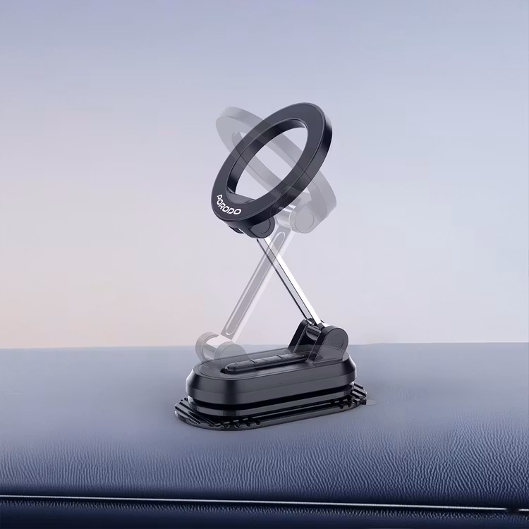 PORODO GRIPFOLD MAGSAFE ROTATABLE CAR MOUNT 360 DEGREE FULL ROTATION BLACK PDSKR06BK - Image 6