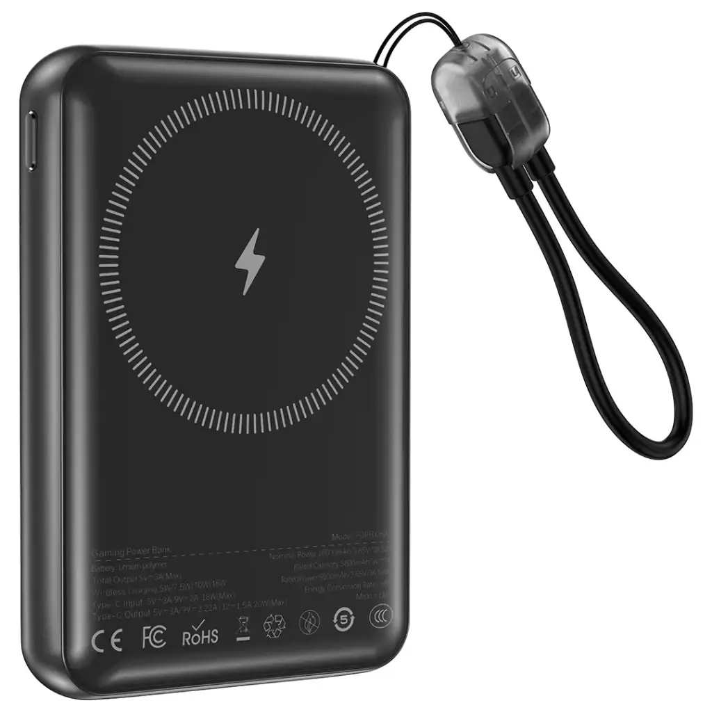 PORODO ARCADEVOLT 10000MAH MAGSAFE POWERBANK BLACK PDPBXH002BK - Image 3