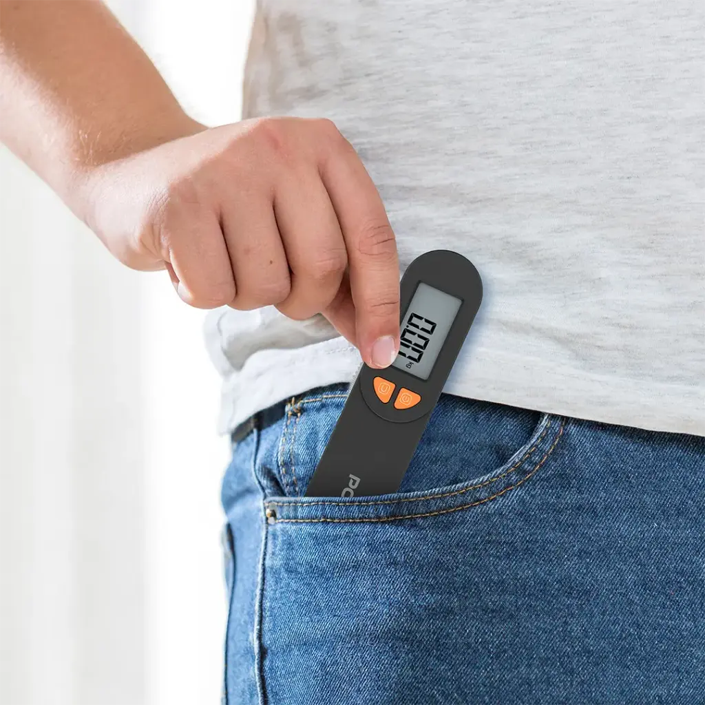 PORODO LIFESTYLE ACCUSCALE HIGH PRECISION LUGGAGE SCALE BLACK PDLFST205BK - Image 5