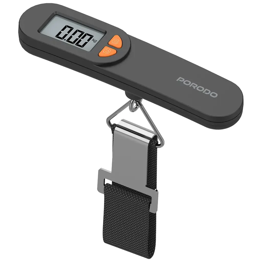 PORODO LIFESTYLE ACCUSCALE HIGH PRECISION LUGGAGE SCALE BLACK PDLFST205BK - Image 3