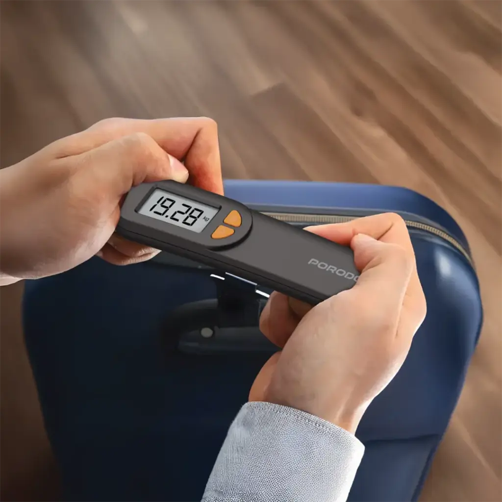 PORODO LIFESTYLE ACCUSCALE HIGH PRECISION LUGGAGE SCALE BLACK PDLFST205BK - Image 4