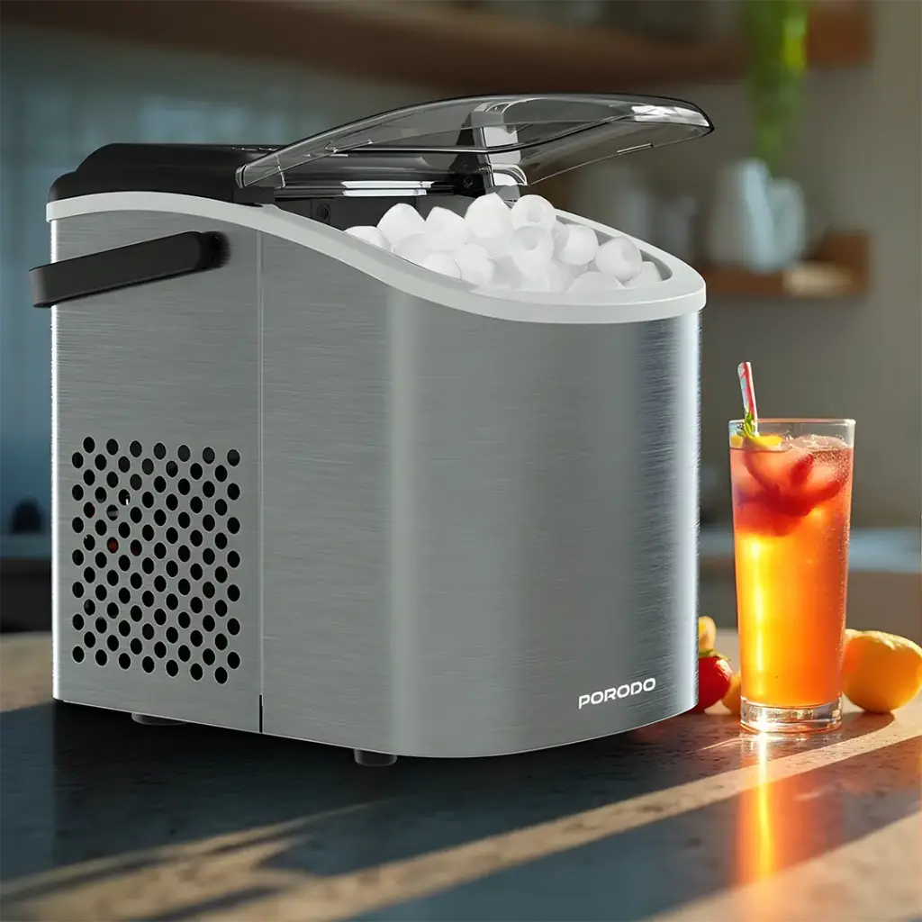 PORODO LIFESTYLE INSTANT BULLET ICE MAKER 1.2L WATER TANK SILVER PDHZB12SL - Image 5