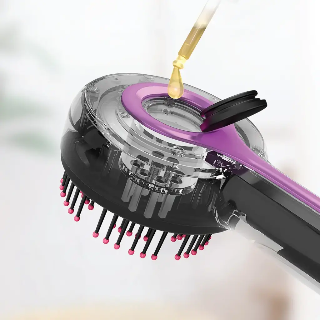 PORODO LIFESTYLE RED LIGHT THERAPY SCALP MASSAGE COMB BLACK PDLFSTFH918BK - Image 3