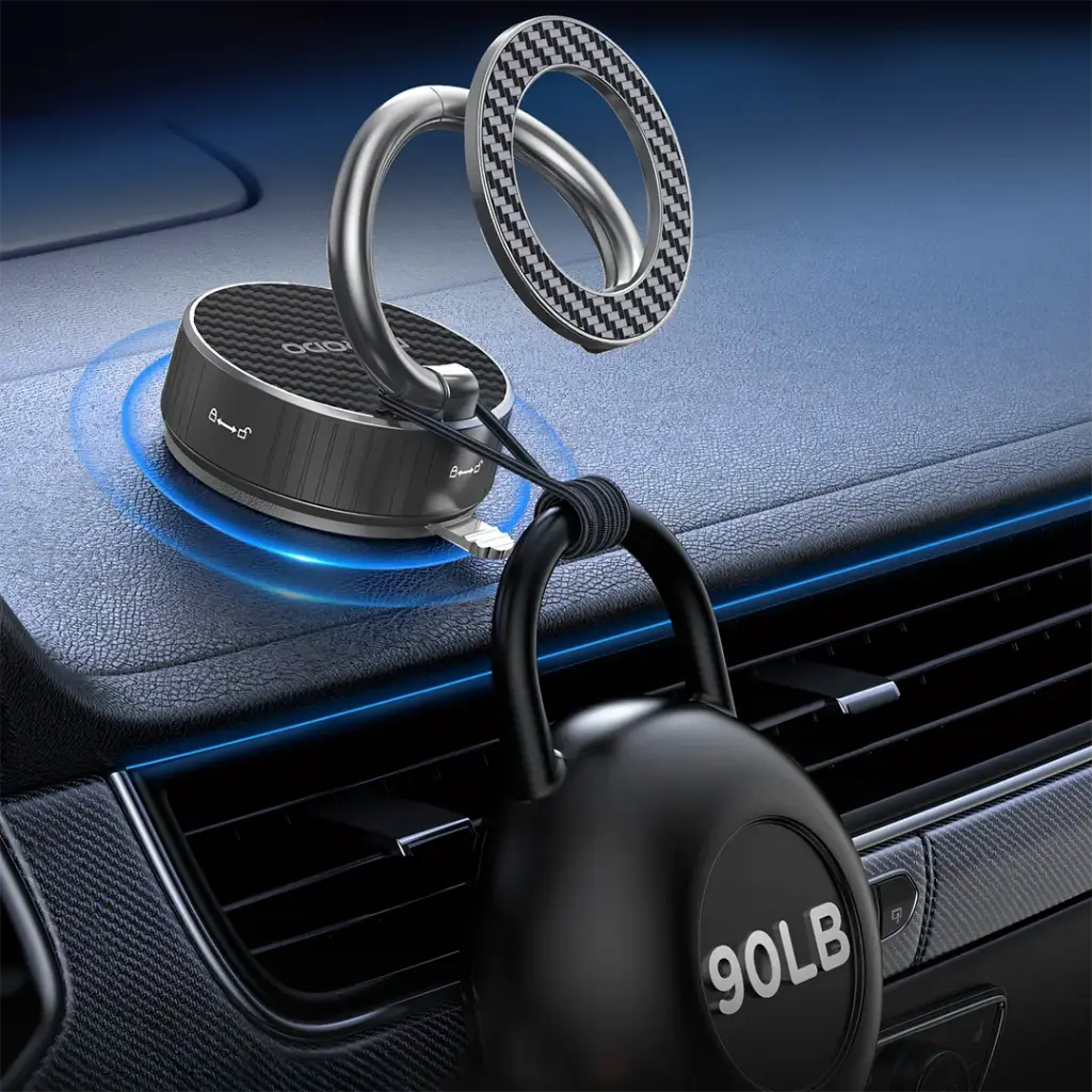 PORODO MAGCURVE SUCTION PHONE MOUNT BLACK PDPH0H3BK - Image 4