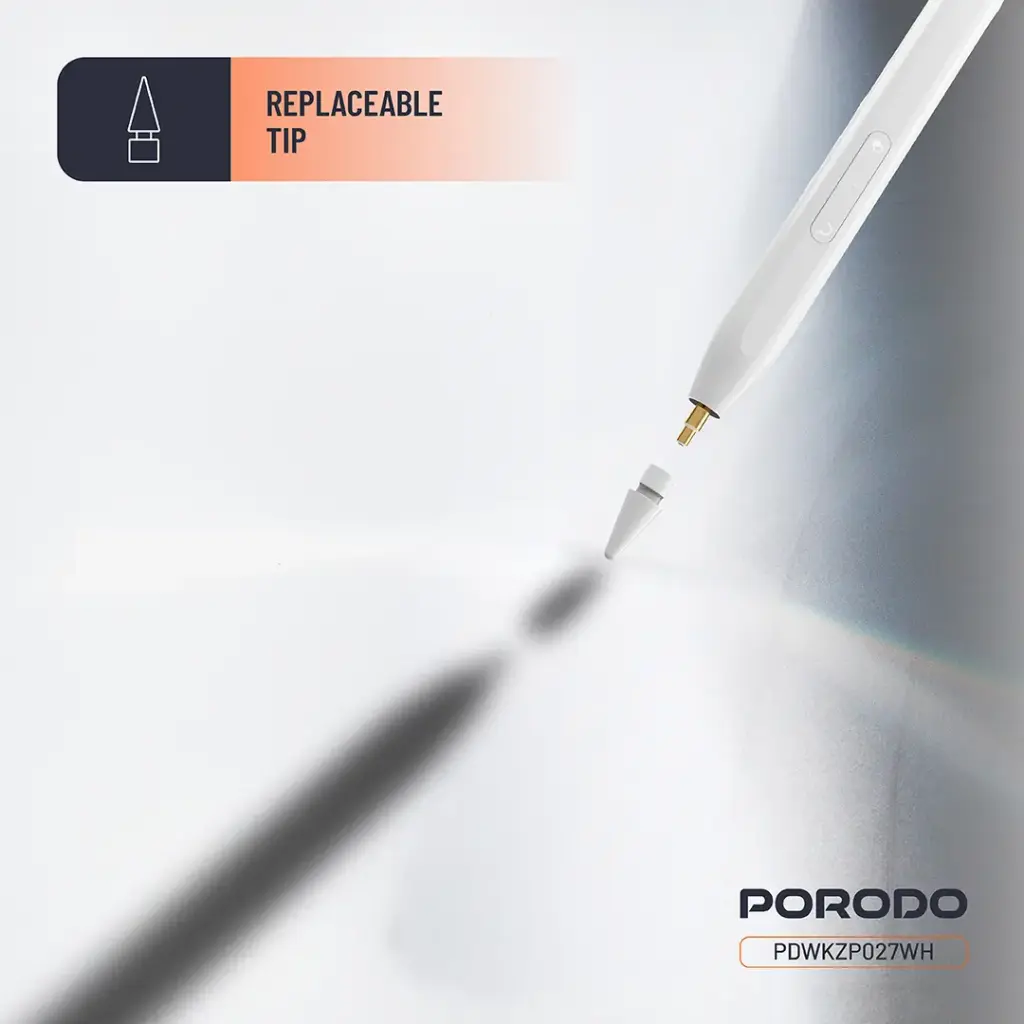 PORODO MAGNETIC PEN FOR IPAD COMPATIBLE WITH 2018 TO 2024 MODELS WHITE PDWKZP027WH - Image 6
