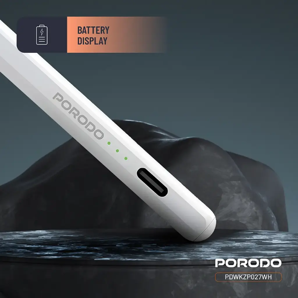 PORODO MAGNETIC PEN FOR IPAD COMPATIBLE WITH 2018 TO 2024 MODELS WHITE PDWKZP027WH - Image 5