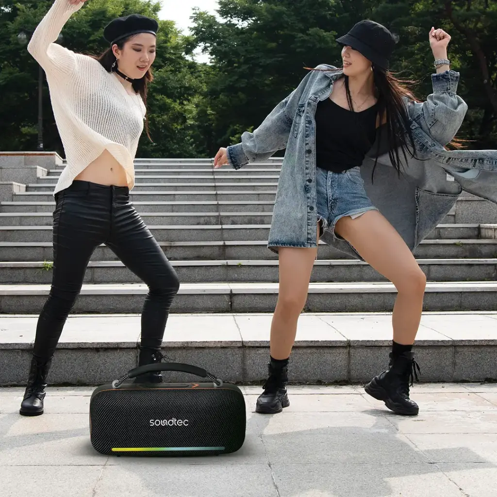 PORODO SOUNDTECH SONIFY PORTABLE WIRELESS SPEAKER BLACK PDSTBTSH9BK - Image 6