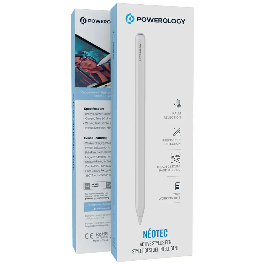 POWEROLOGY ACTIVE STYULUS PEN WHITE PGBSTPNWH - Image 2