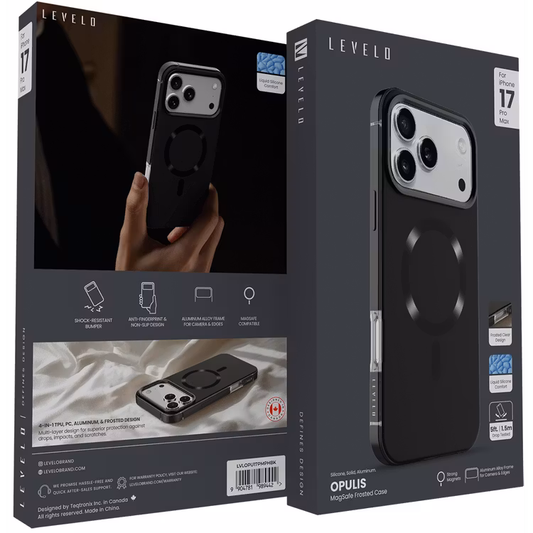 LEVELO OPULIS IPHONE 17 PRO MAX MAGSAFE FROSTED CASE PHANTOM BLACK LVLOPU17PMPHBK - Image 10