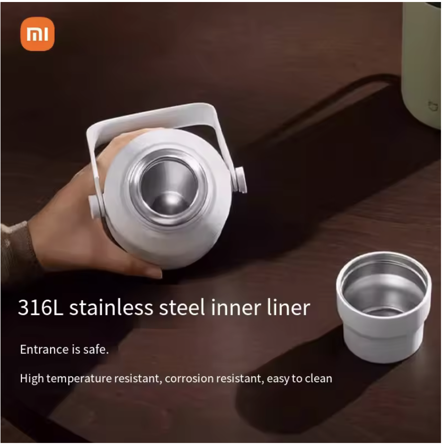 XIAOMI MIJIA THERMOS STAINLESS STEEL VACUUM FLASKS WATER BOTTLE WHITE - Image 3