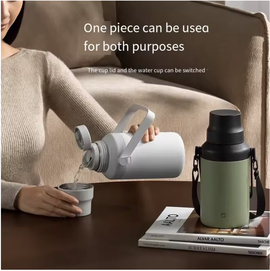 XIAOMI MIJIA THERMOS STAINLESS STEEL VACUUM FLASKS WATER BOTTLE WHITE - Image 4