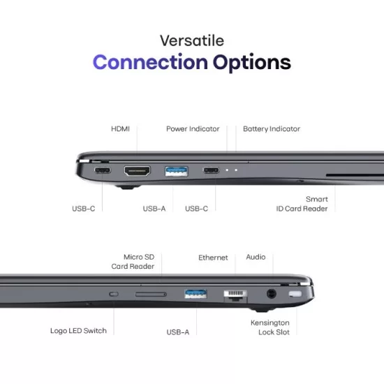 ONSOR TURS 14 INCH INTEL CORE I5 1335U 8+512GB INTEL IRIS XE WINDOWS 11 HOME QHD DISPLAY BACKLIT KEYBAORD CHARCOAL T1420I1335U8512CH - Image 3