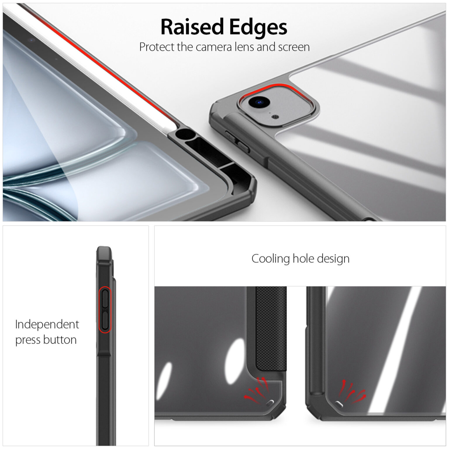 DUXDUCIS IPAD AIR 13/ IPAD PRO 12.9 TOBY SERIES CASE BLACK TOBY-0201 - Image 5