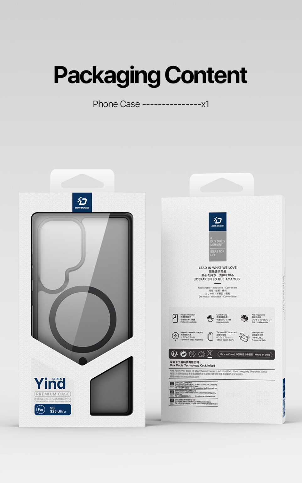 DUXDUCIS SAMSUNG S25 ULTRA YIND SERIES CASE BLACK YIND0067 - Image 2
