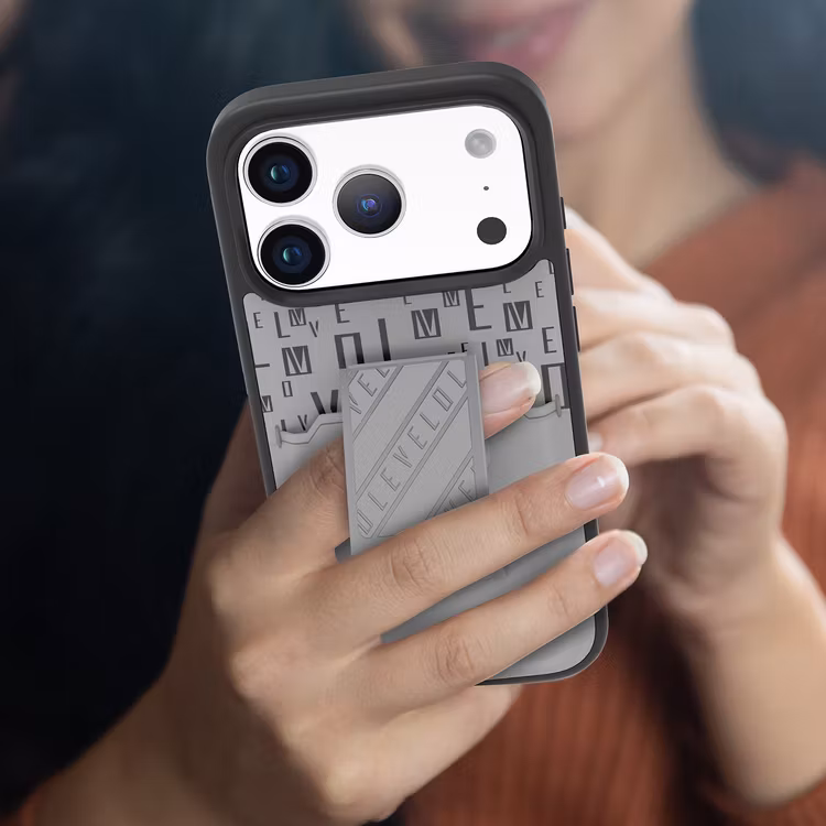 LEVELO MORPHIX IPHONE 17 PRO GRIPSTAND CASE WITH CARD HOLDER CLOUD GREY LVLMRPGCIP17PCGY - Image 13