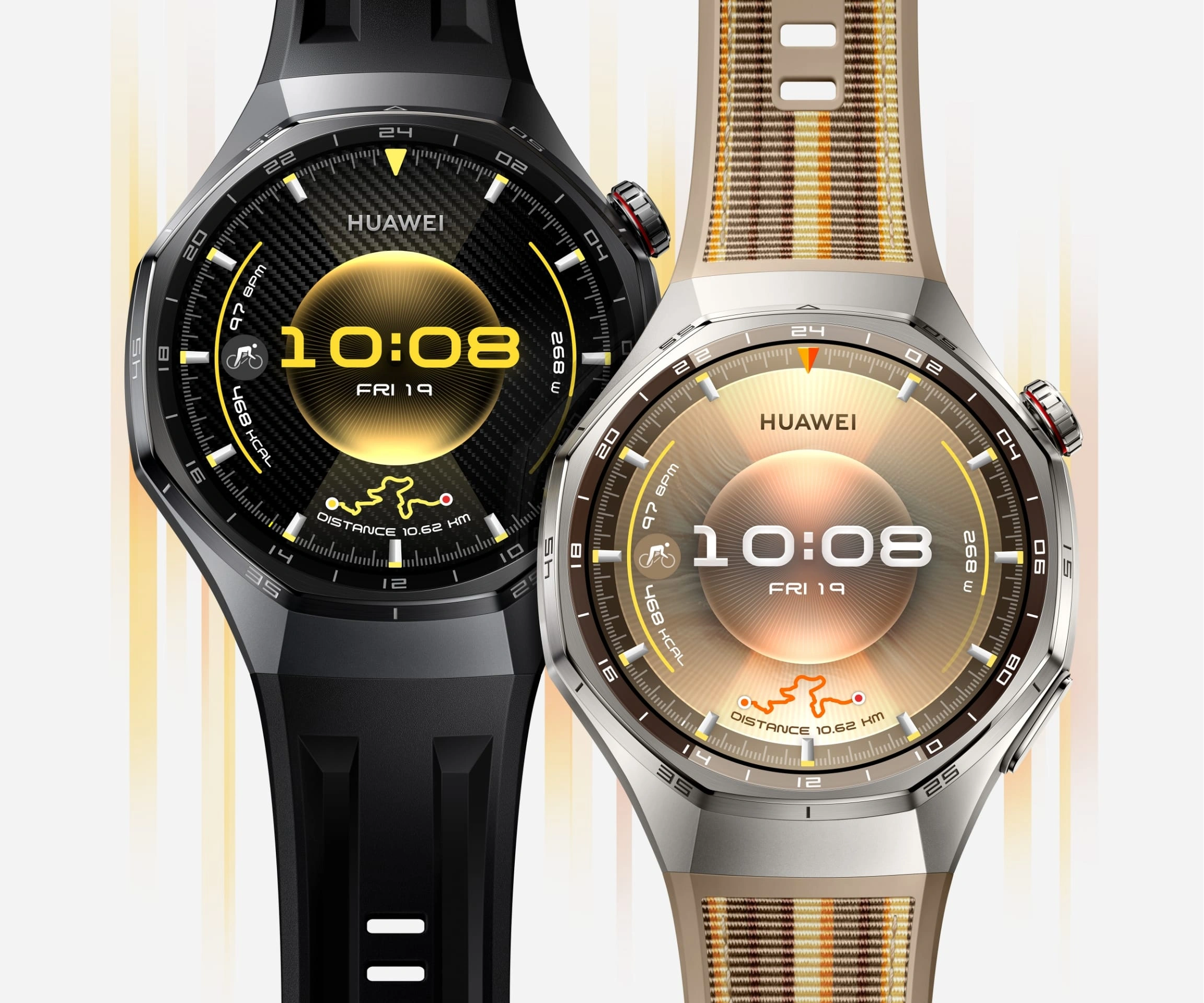 HUAWEI WATCH GT 6 PRO 46MM BROWN TITANIUM ALLOY CASE WITH BROWN WOVEN STRAP ATM-B29 55020FUA - Image 2