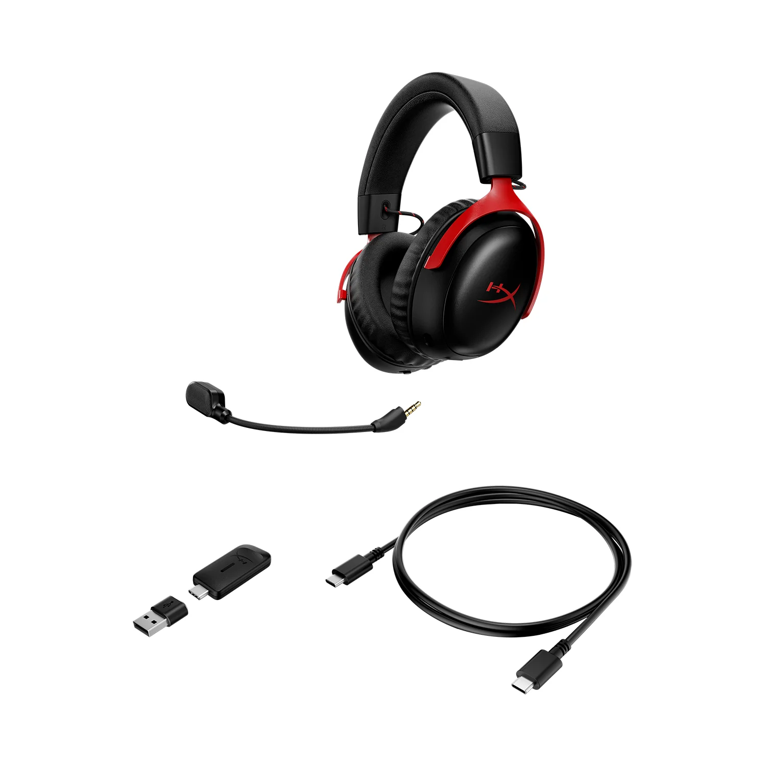 HYPERX CLOUD III S WIRELESS GAMING HEADSET BLACK RED A59Z0AA - Image 8