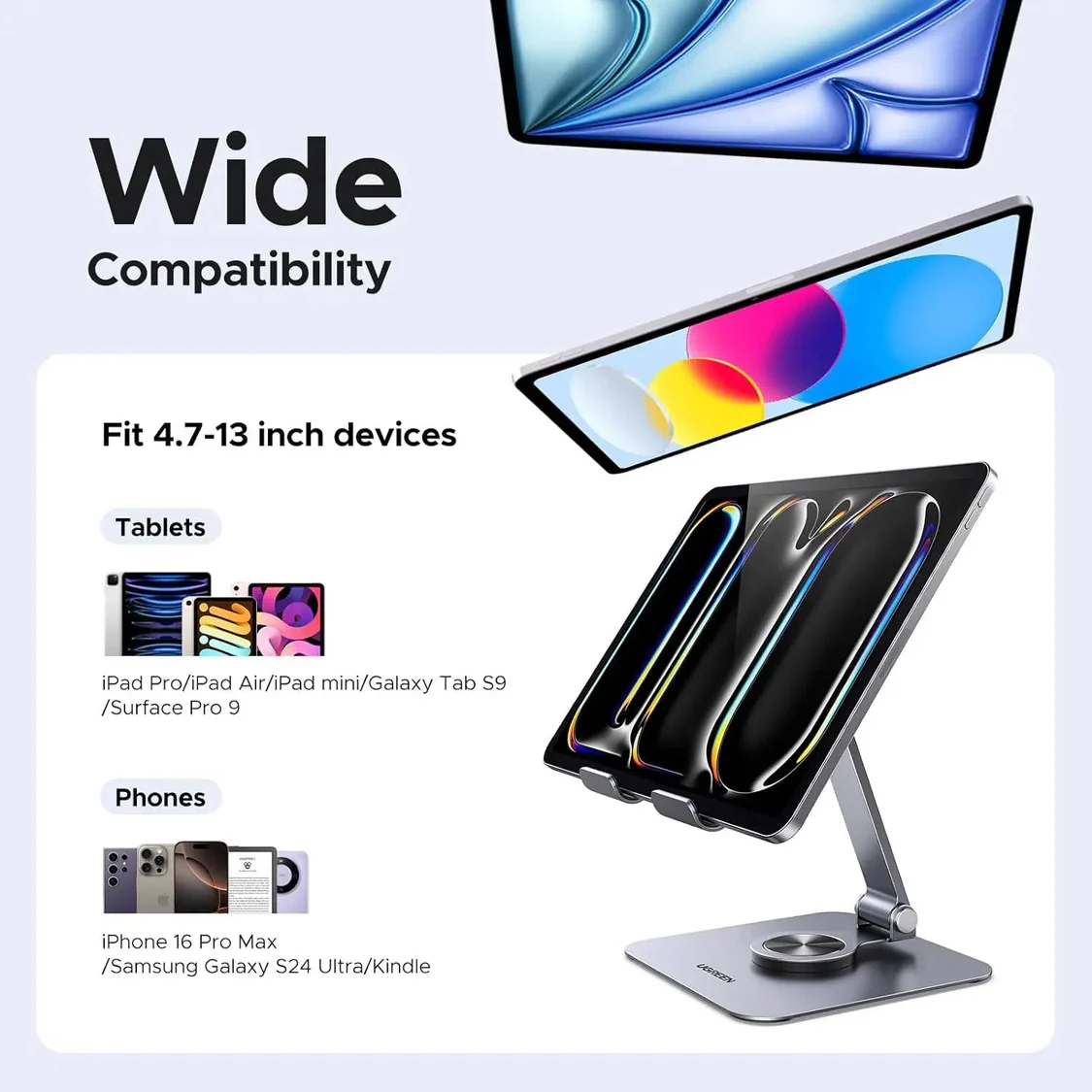 UGREEN IPAD DESKTOP 7 TO 13 METAL HOLDER 40996 - Image 8