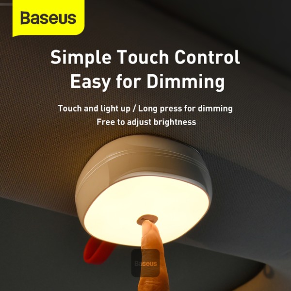 BASEUS IN CAR SOLAR READING LAMP WHITE CRYDD02-02 - Image 4