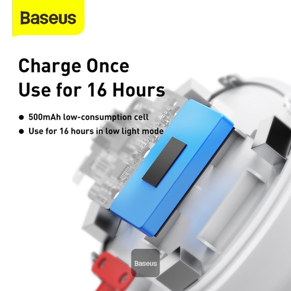 BASEUS IN CAR SOLAR READING LAMP WHITE CRYDD02-02 - Image 5