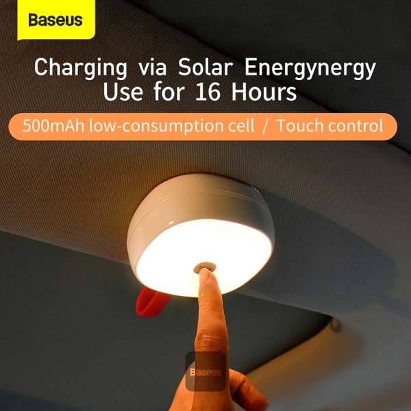 BASEUS IN CAR SOLAR READING LAMP WHITE CRYDD02-02 - Image 6