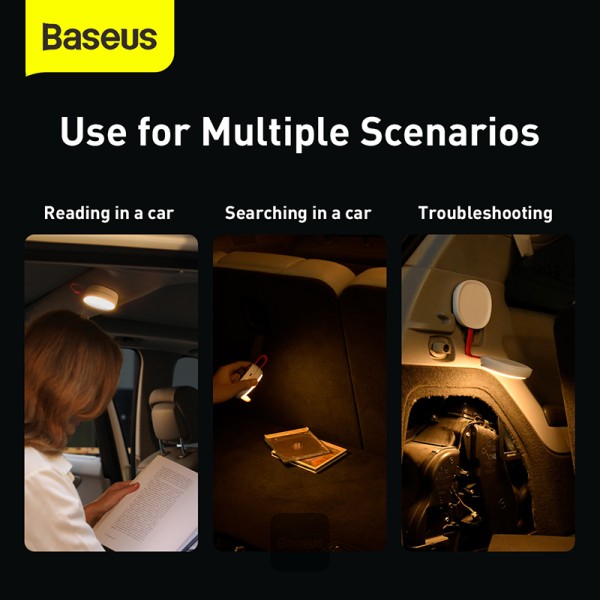 BASEUS IN CAR SOLAR READING LAMP WHITE CRYDD02-02 - Image 8