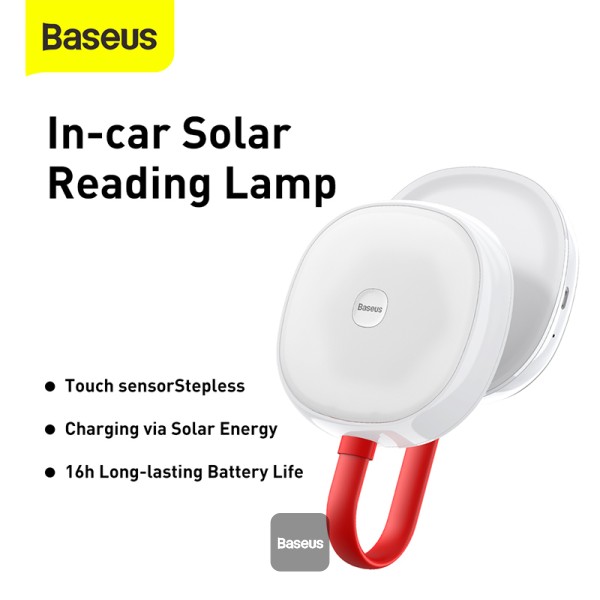 BASEUS IN CAR SOLAR READING LAMP WHITE CRYDD02-02 - Image 9