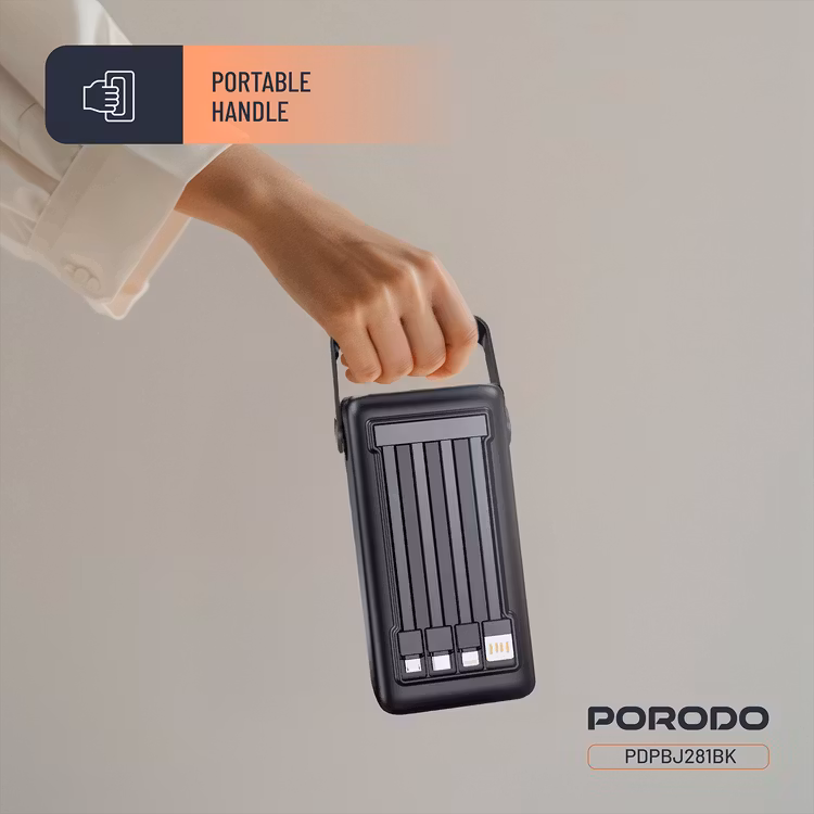 PORODO LARA 50000MAH POWER BANK PD20W BLACK PDPBJ281BK - Image 5