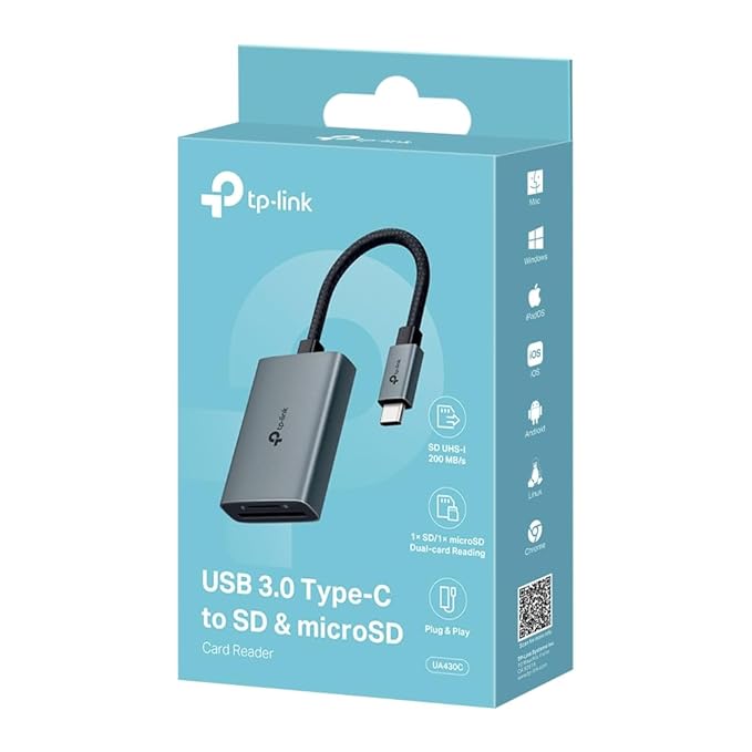TP-LINK USB 3.0 TYPE-C TO SD& MICRO SD CARD READER UA430C - Image 7