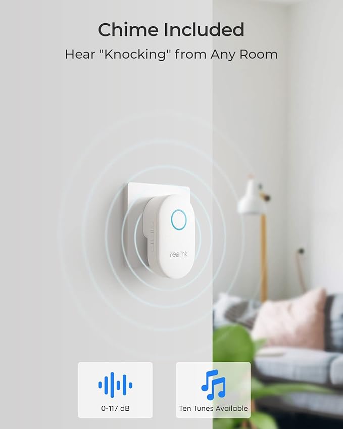 REOLINK 5MP SUPER HD 2K WIRED WIFI VIDEOS DOORBELL WITH CHIME VDB2K02W - Image 7