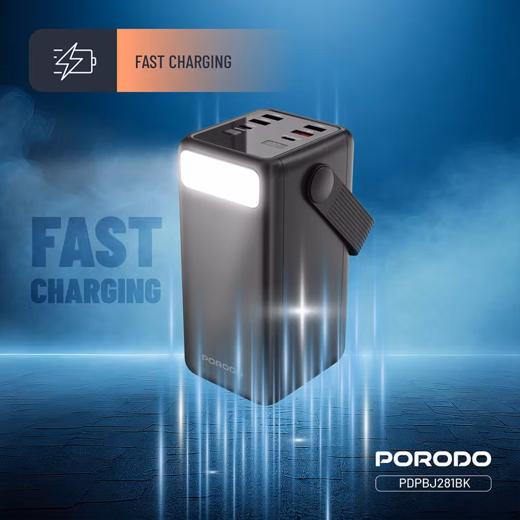 PORODO LARA 50000MAH POWER BANK PD20W BLACK PDPBJ281BK - Image 7