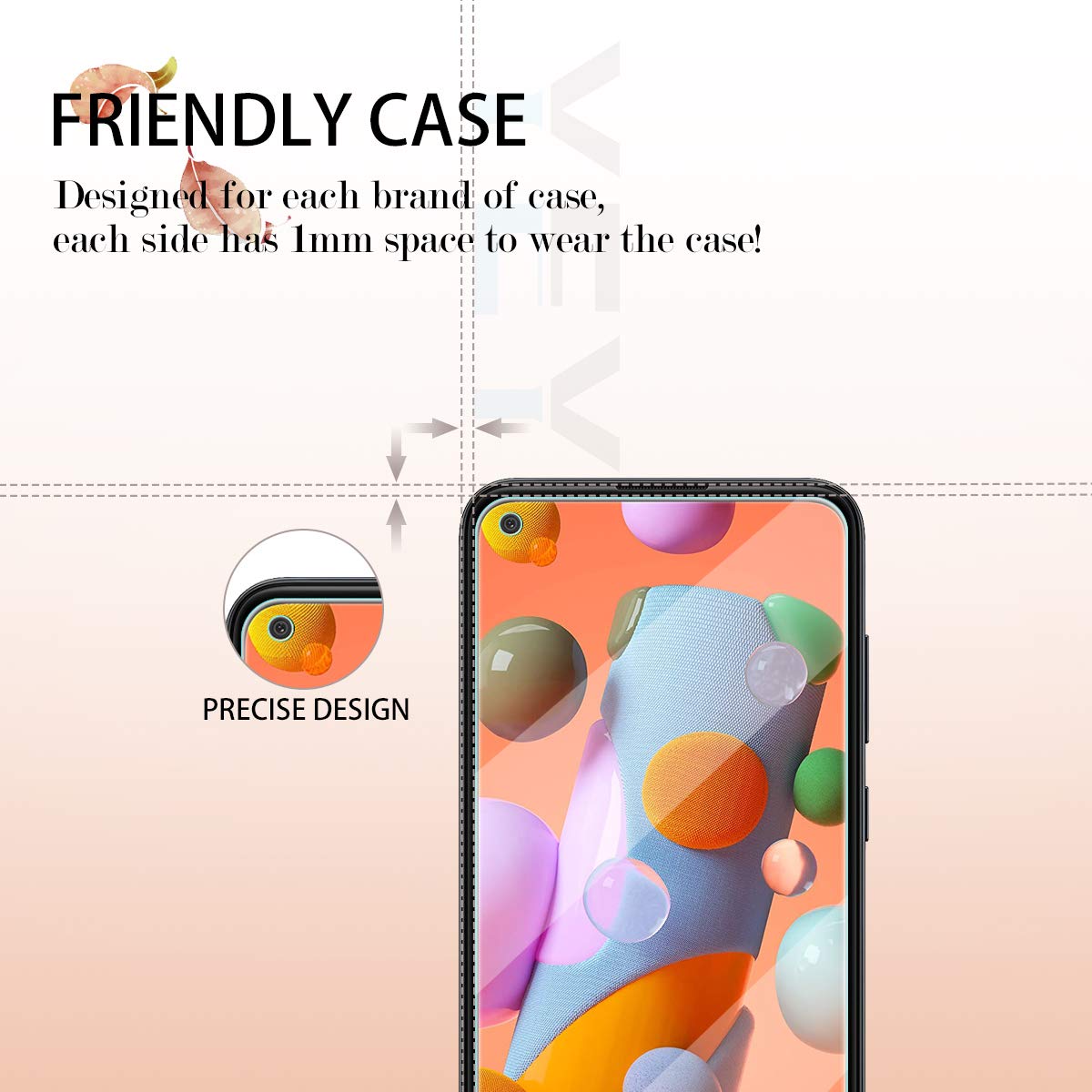 SAMSUNG GALAXY A11 CLEAR GLASS SCREEN PROTECTER - Image 5