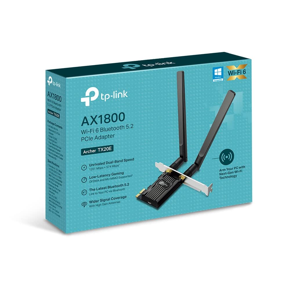 TP-LINK AX1800 WI-FI 6 BLUETOOTH 5.2 PCLE ADAPTER ARCHER TX20E - Image 4