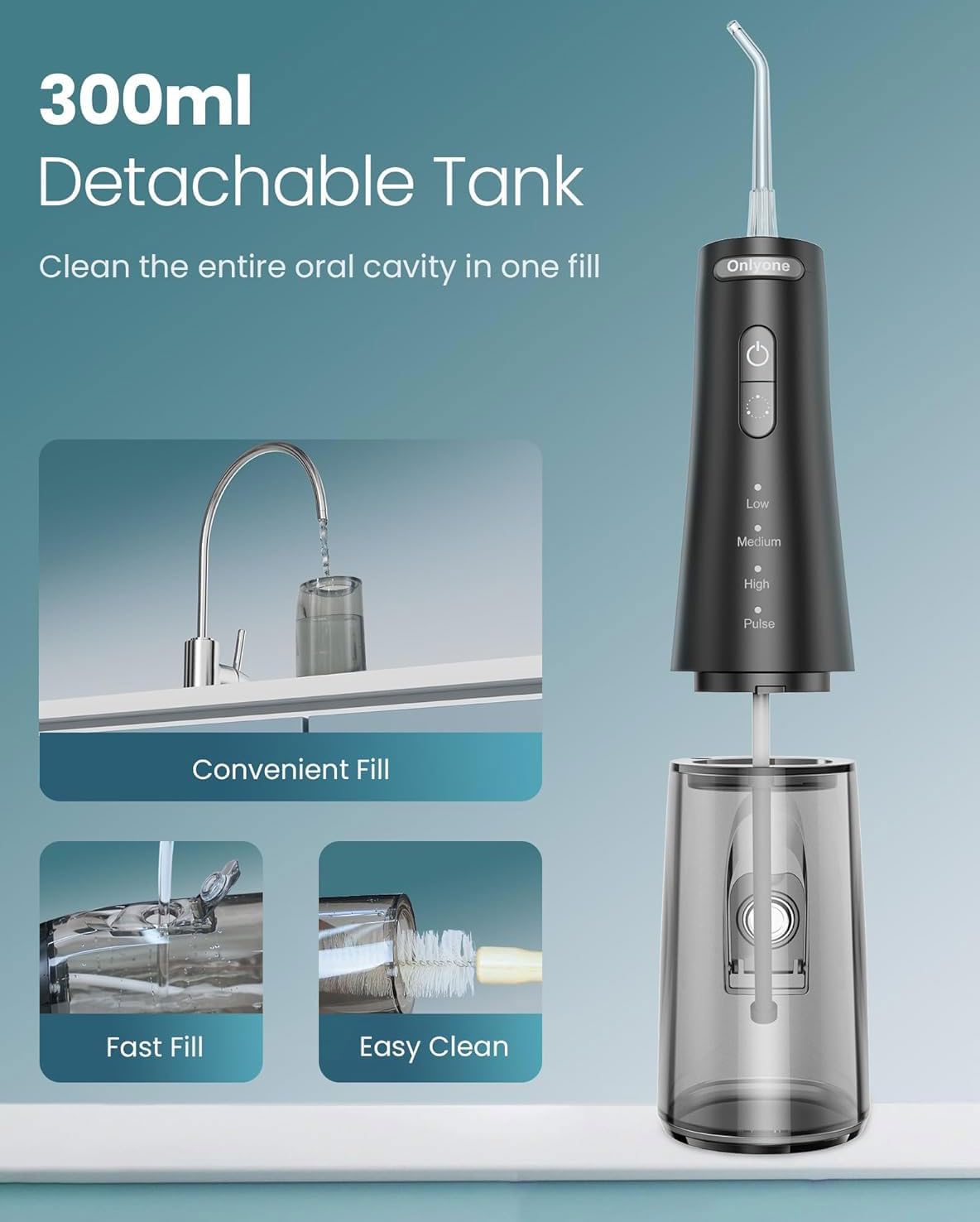 IRRIGATOR HEALTH SMART ORAL IRRIGATOR WATER FLOSSER WHITE 1001 - Image 5