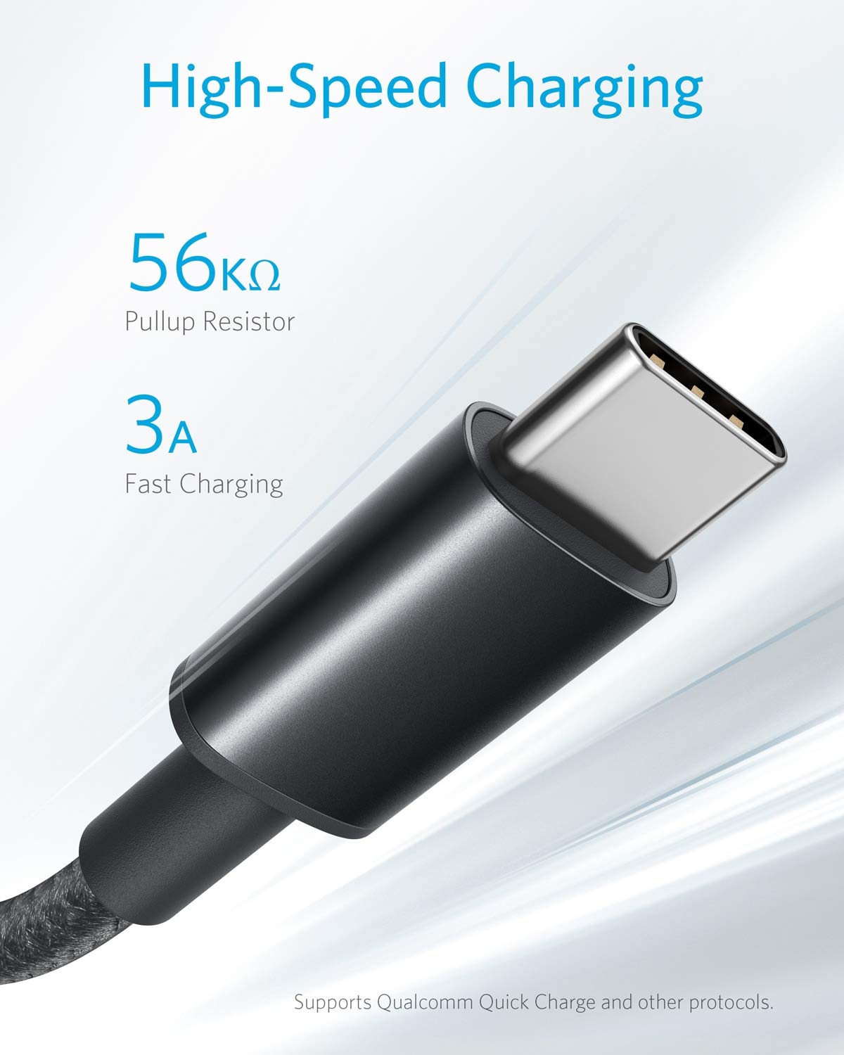 ANKER NYLON USB-A TO USB-C CABLE 6FT BRAIDED A8173H11 - Image 4
