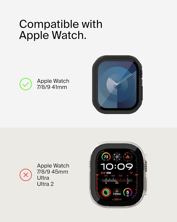 BELKIN APPLE WATCH SERIES 7/SE/6/5/4 41MM/40MM SCREEN PROTECTOR BLACK OVG003ZZBK - Image 4