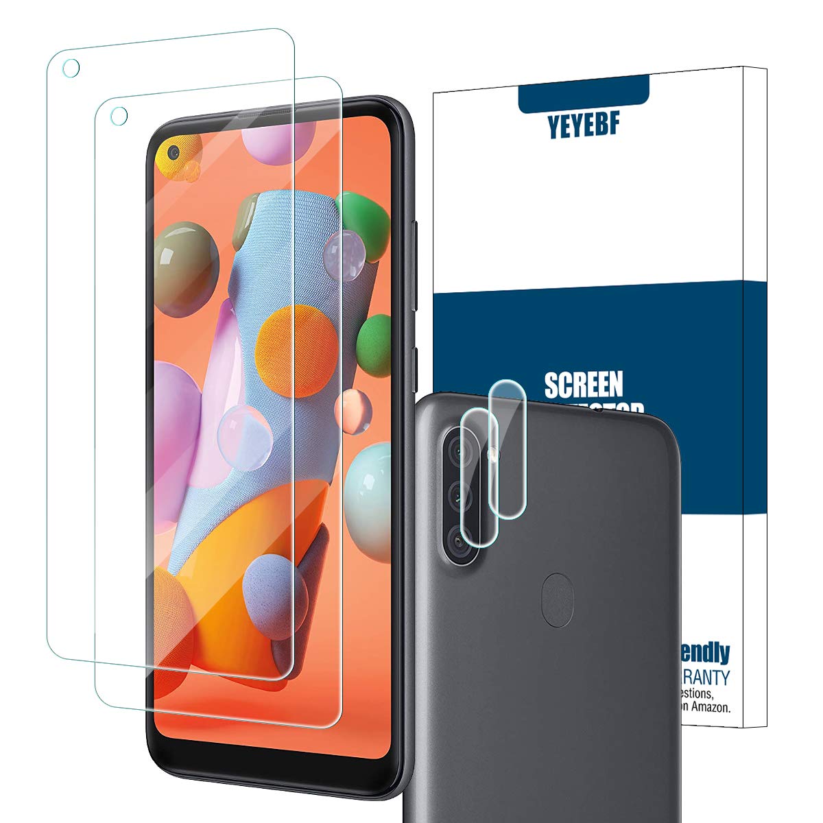 SAMSUNG GALAXY A11 CLEAR GLASS SCREEN PROTECTER - Image 2