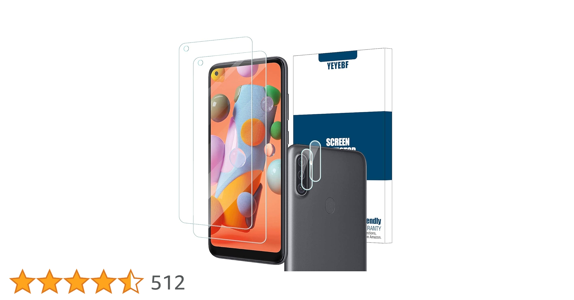 SAMSUNG GALAXY A11 CLEAR GLASS SCREEN PROTECTER - Image 7