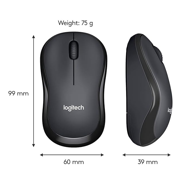 LOGITECH WIRELESS SILENT MOUSE M221 BLACK 910-006510 - Image 2