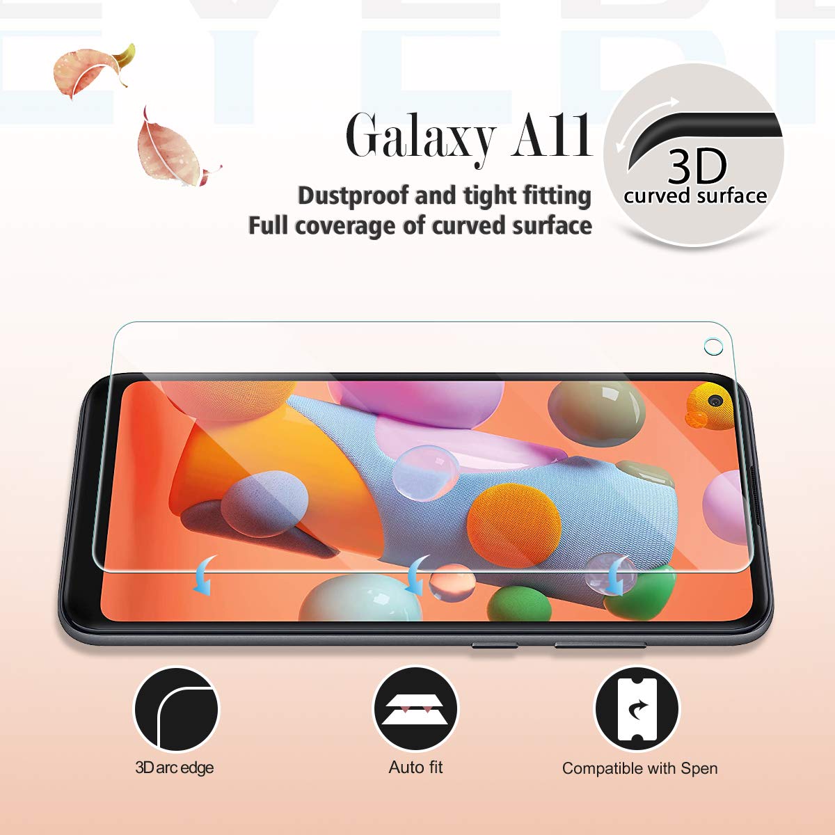 SAMSUNG GALAXY A11 CLEAR GLASS SCREEN PROTECTER - Image 4