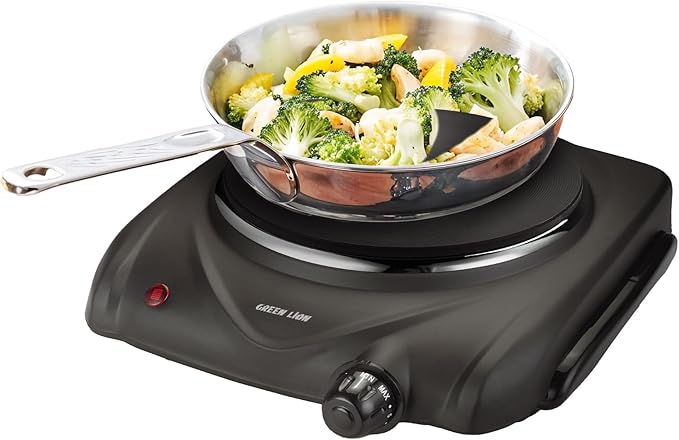 GREEN LION ELECTRIC STOVE SINGLE HOT PLATE BLACK GNESSING42BK - Image 2