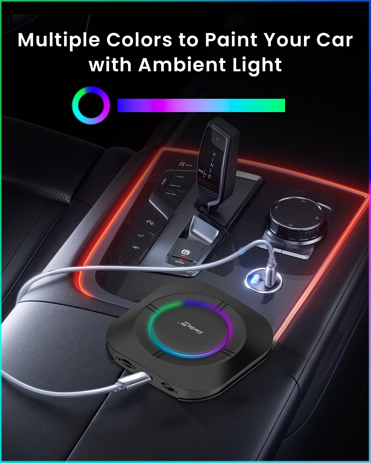CARLINKIT AI BOX T-BOX S2P 4+64GB CARPLAY ANDROID 13.0 AUTO WIRELESS ADAPTER BLACK CPC200-TBOX-S2P - Image 3