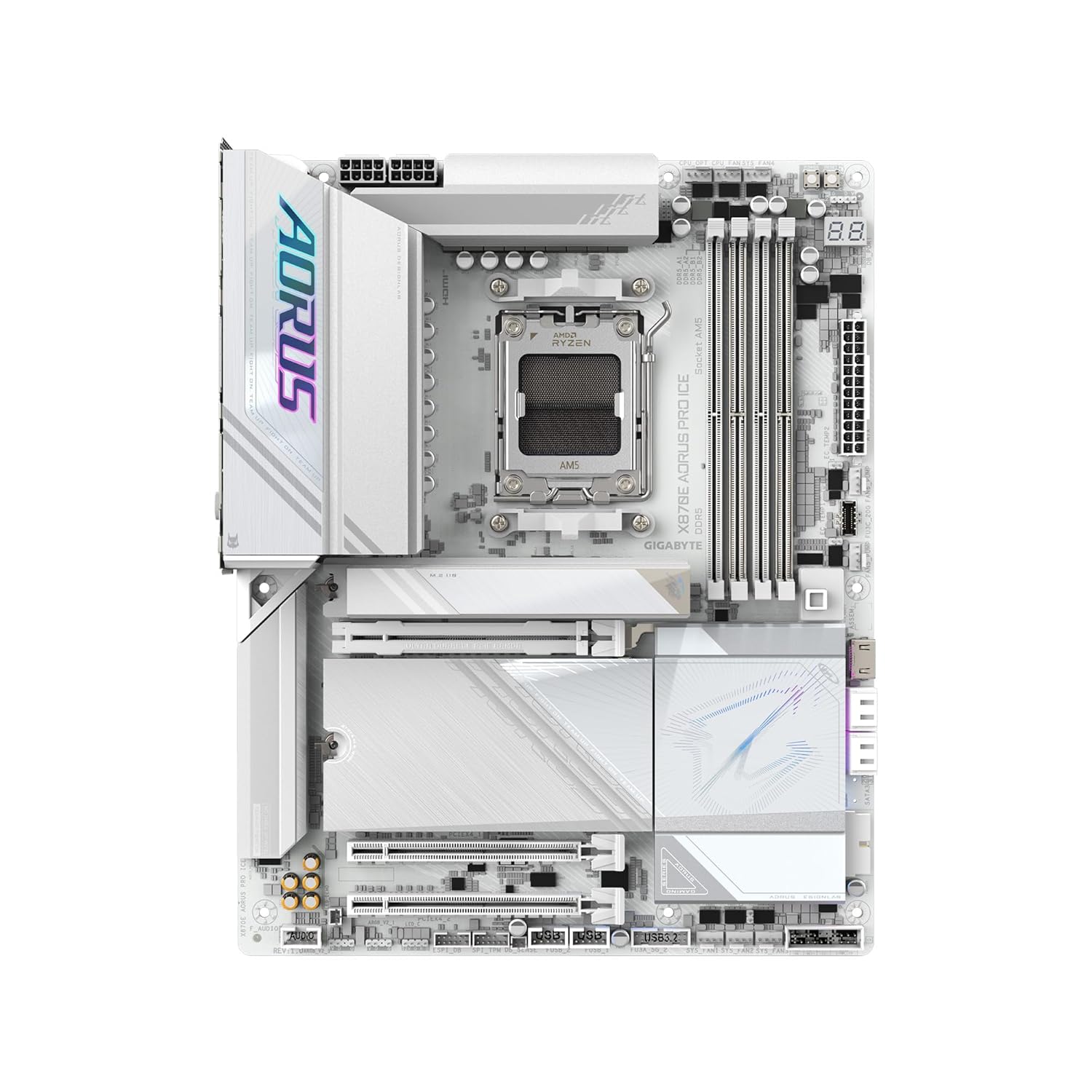 GIGABYTE AMD X870E AORUS PRO ICE AM5 DDR5 PCIE 5.0 ATX MOTHERBOARD 9MX87EPRE - Image 6