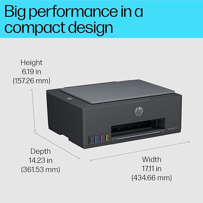 HP 581 ALL IN ONE SMART TANK PRINTER BLACK 4A8D4A - Image 3