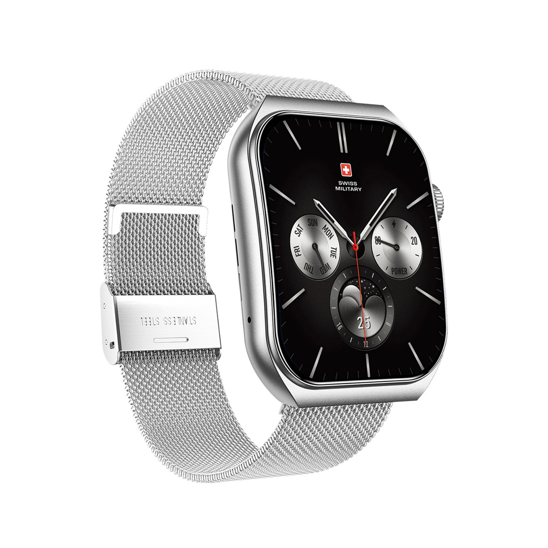 SWISS MILITARY ALPS 3 SMART WATCH SILVER - Image 3