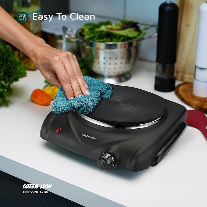 GREEN LION ELECTRIC STOVE SINGLE HOT PLATE BLACK GNESSING42BK - Image 3