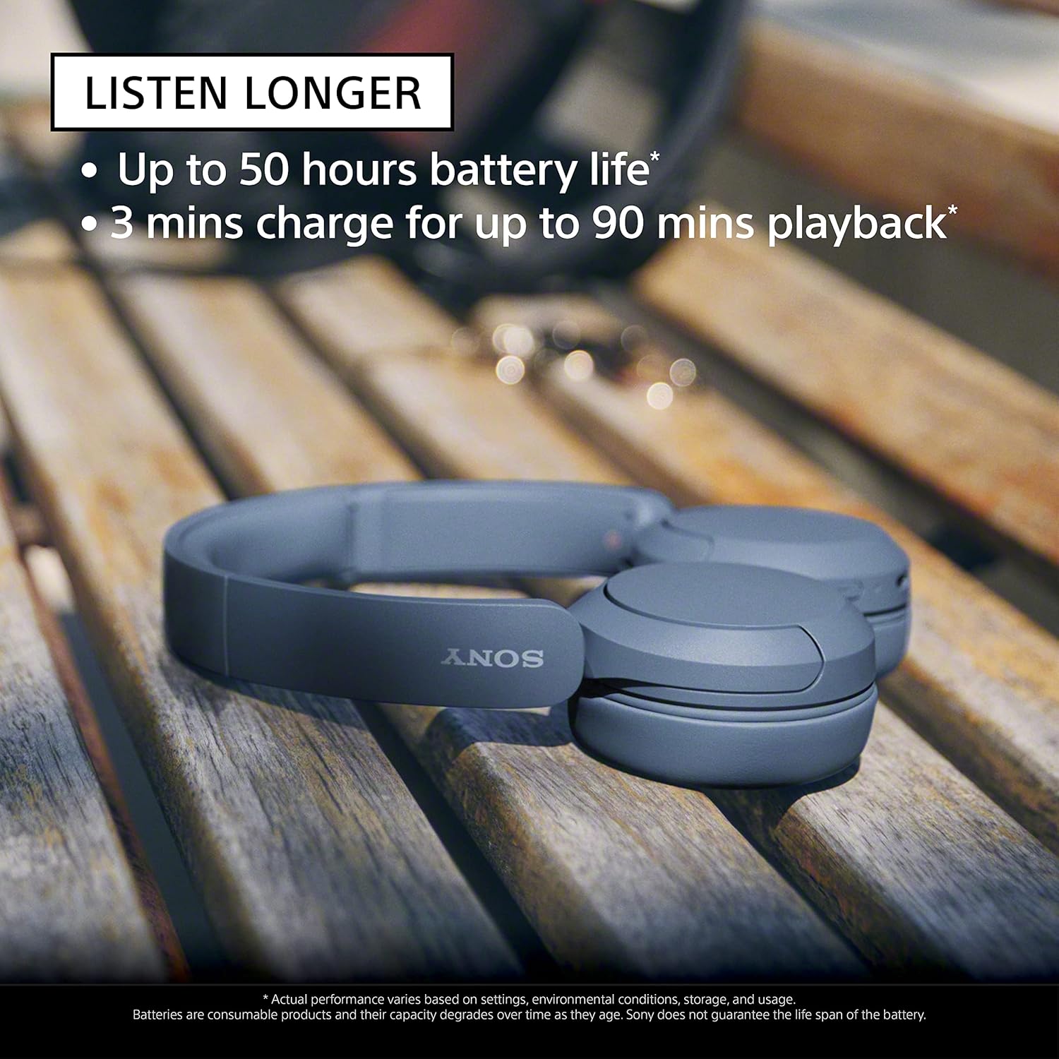 SONY WIRELESS ON EAR HEADPHONE BLACK WH-CH520 - Image 2