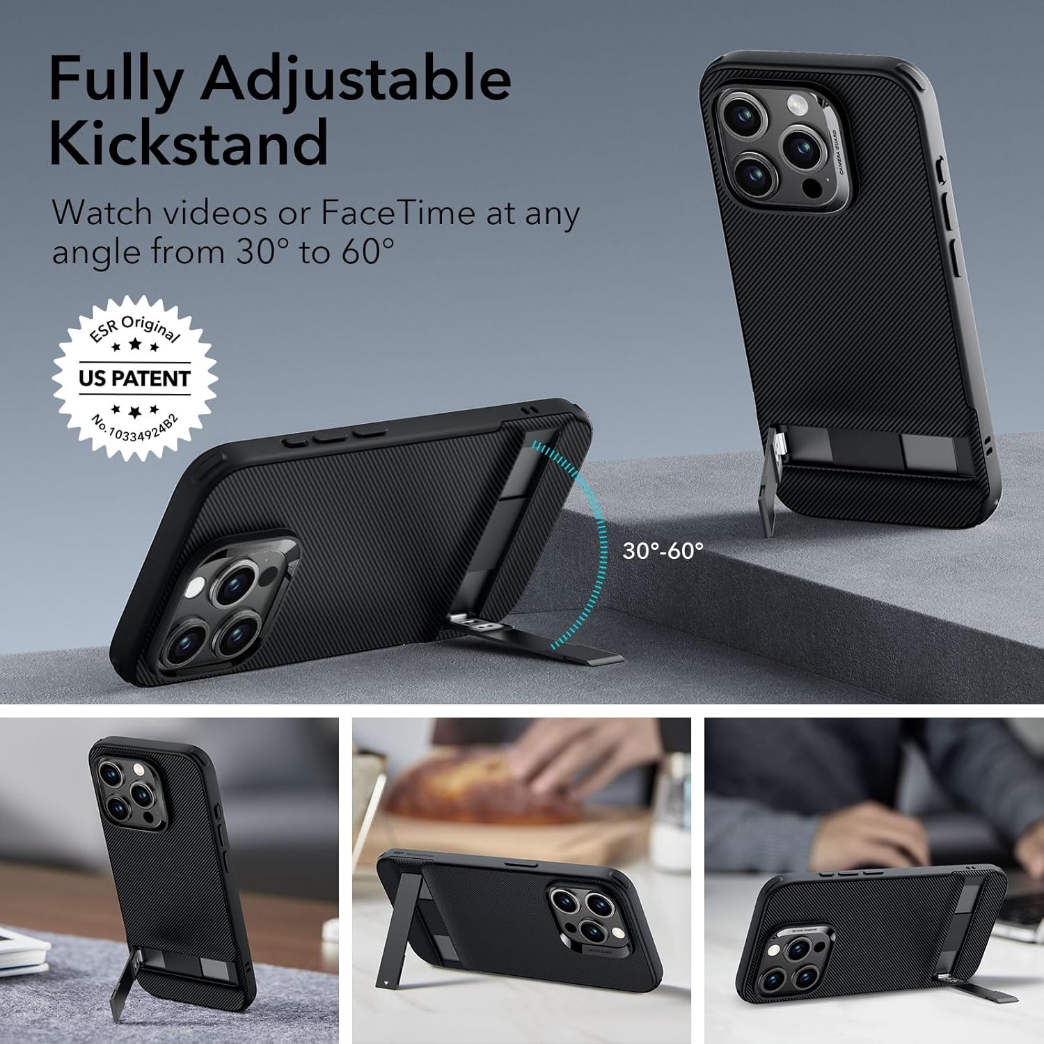 ESR IPHONE 15 PRO MAX BOOST KICKSTAND CASE BLACK - Image 3