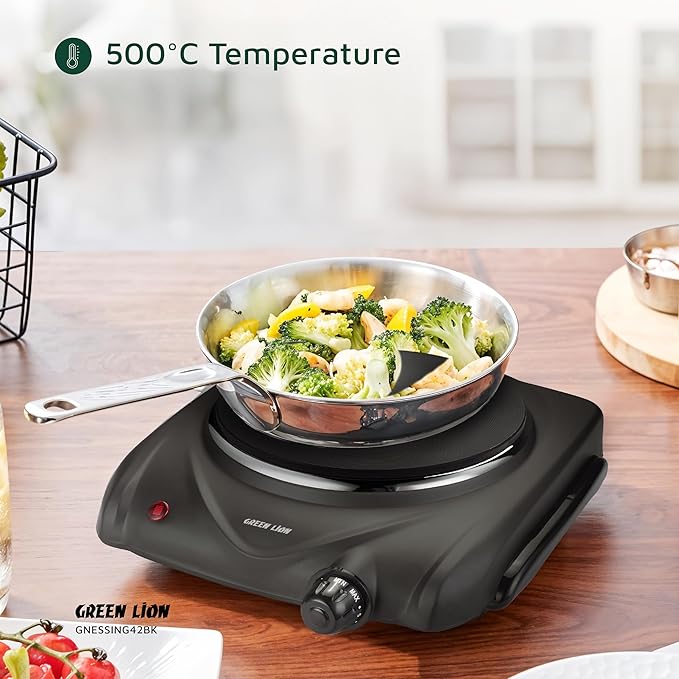 GREEN LION ELECTRIC STOVE SINGLE HOT PLATE BLACK GNESSING42BK - Image 4
