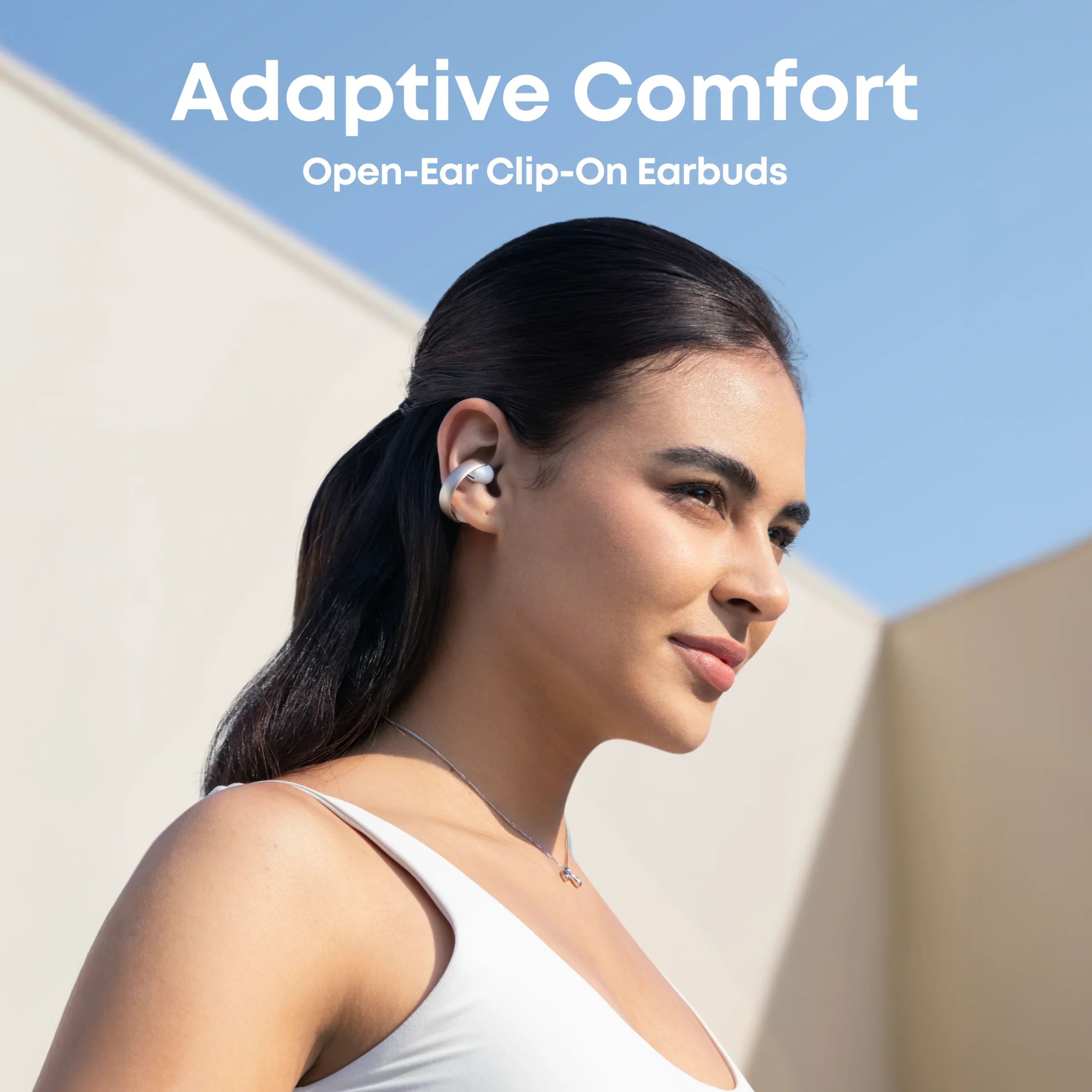 ANKER SOUNDCORE AEROCLIP OPEN EAR CLIP ON EARBUDS WHITE A3388H21 - Image 2